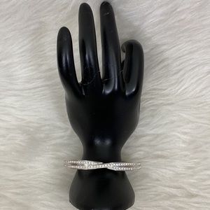 Swarovski Edith Criss Cross Hinged Bangle Bracelet